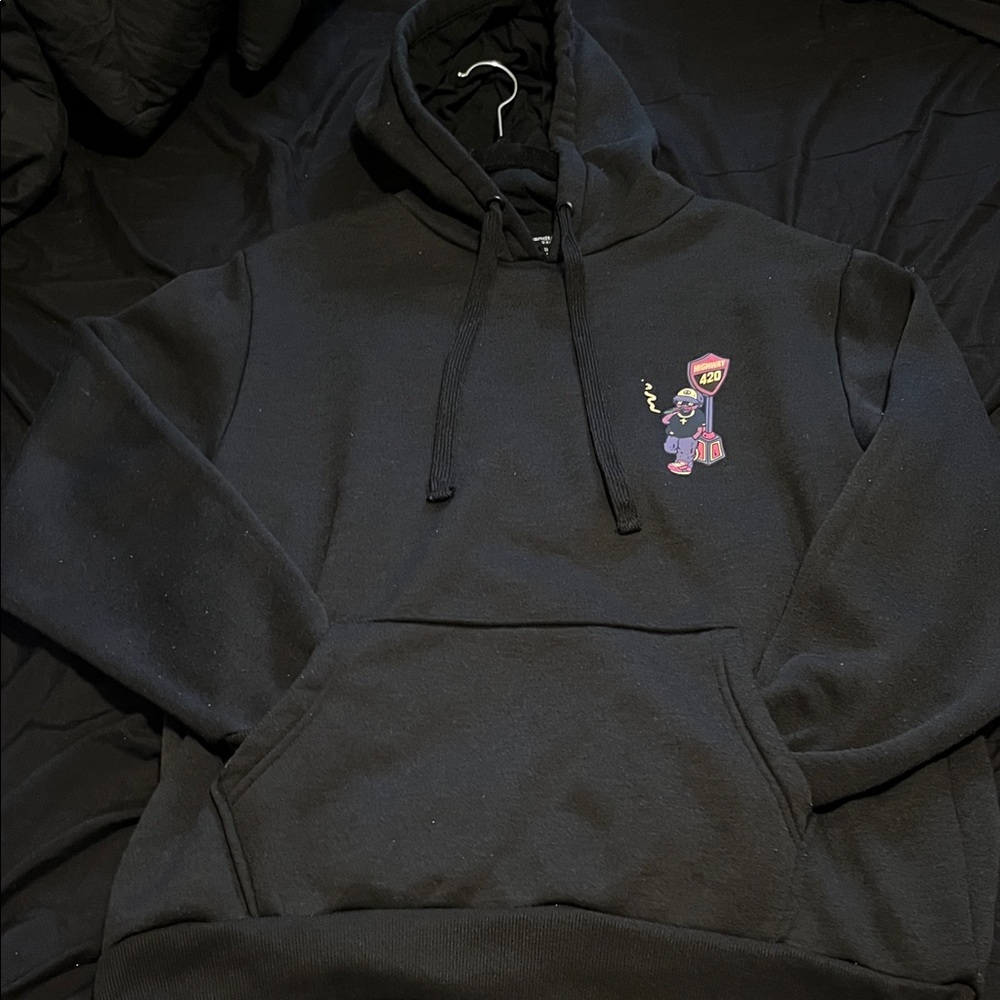 Men's Black Graphic Hoodie